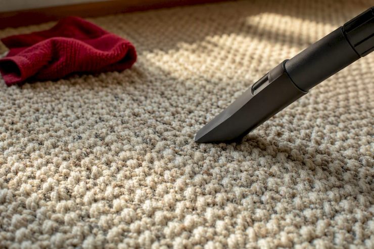 Close view of Berber carpet loops