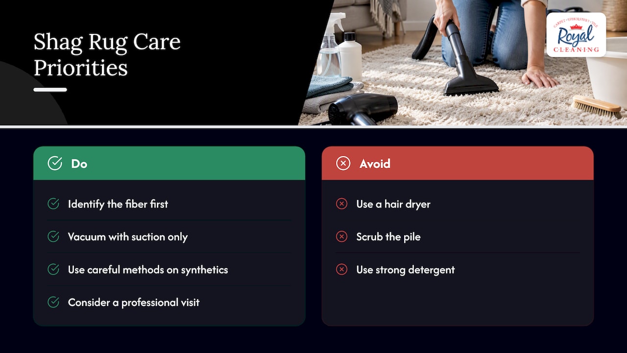 What matters most with shag rug cleaning? — overview diagram